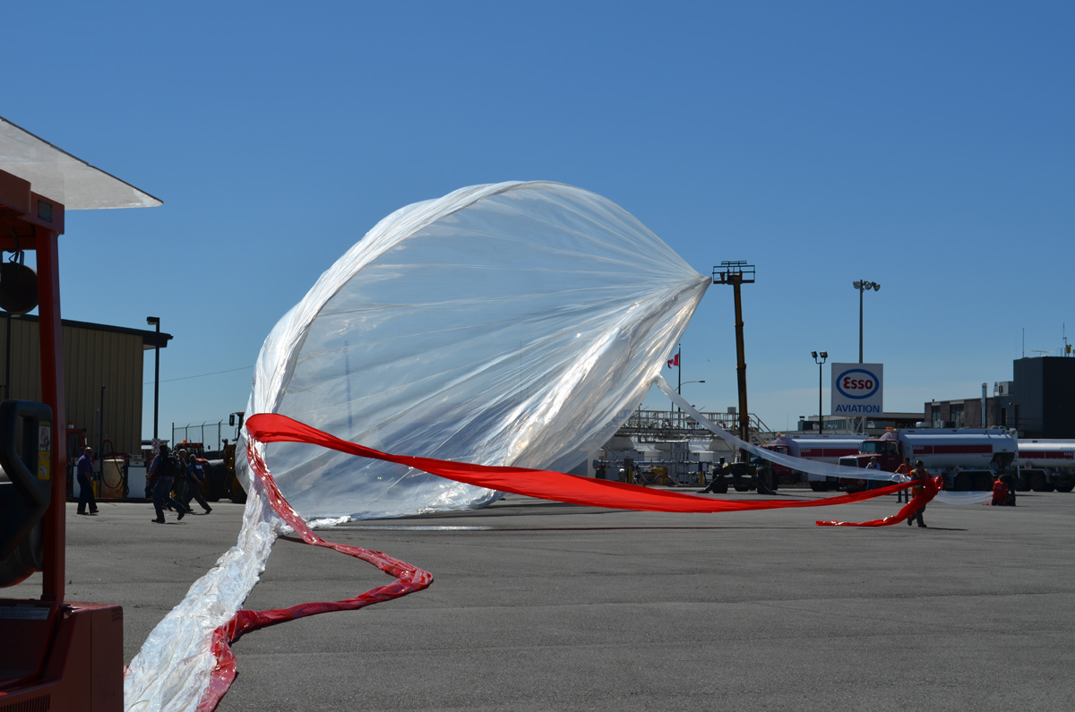 Canadian Space Agency Inflating New Balloon Launch Project